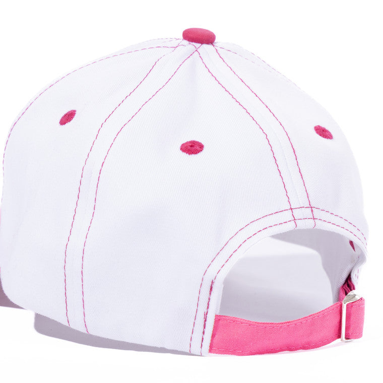 Gorra Rosa Y Blanco Aplicación Corazón Chivas
