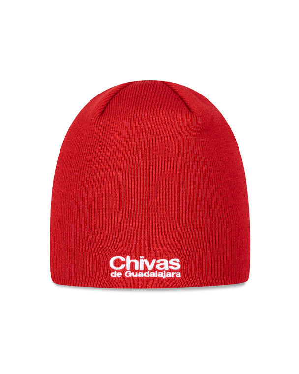 Beanie Rojo Lmx Escudo Chivas New Era