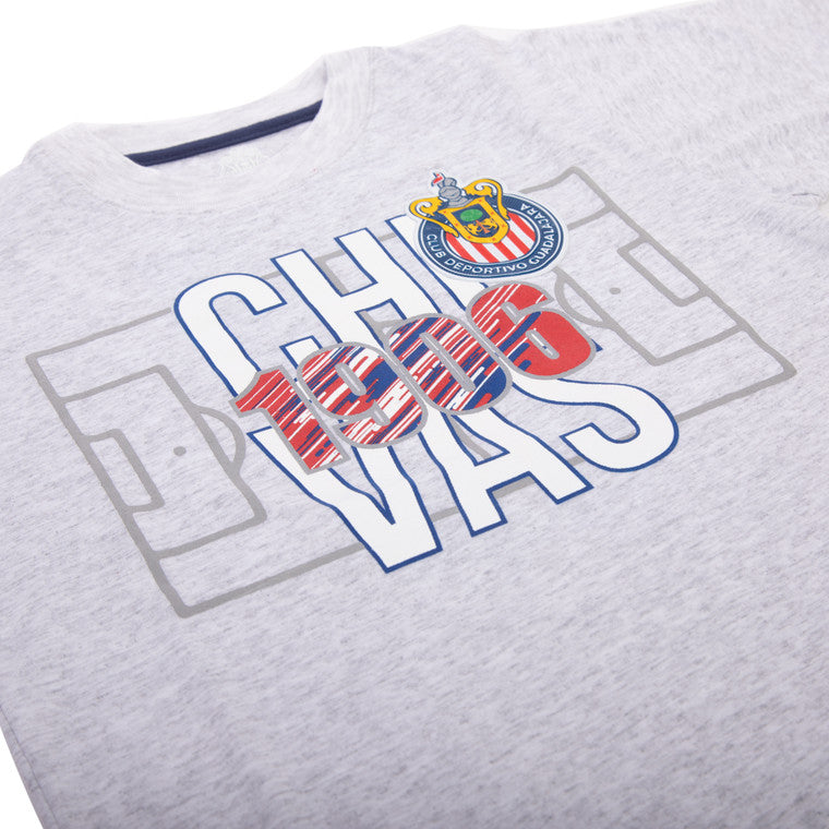 Playera Cancha Chivas 1906 Gris Niño
