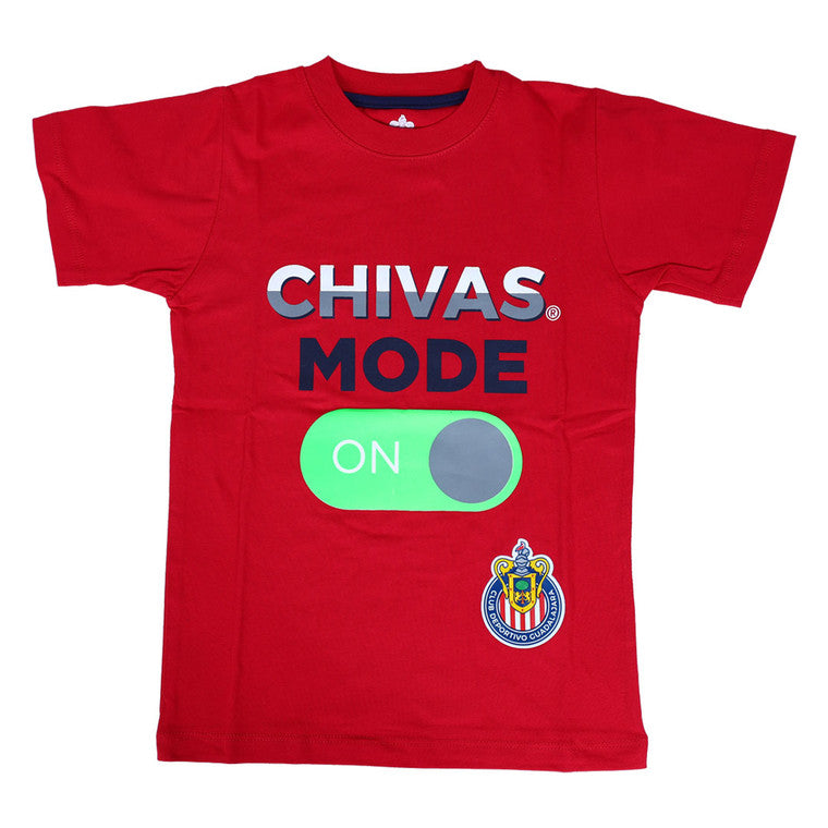 Copia De Playera Chivas Mode On Roja Niño
