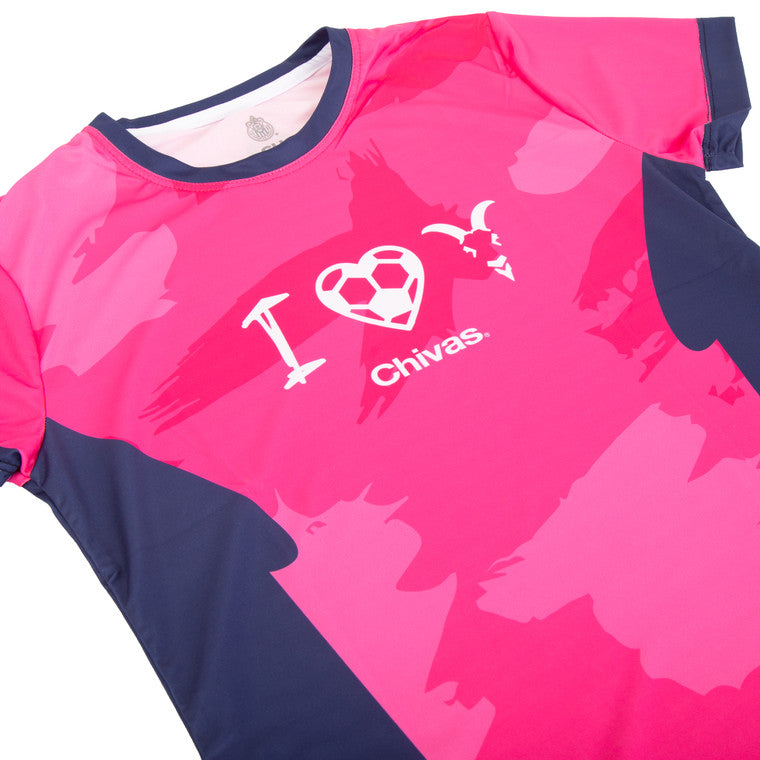 Playera Fiusha Para Dama Love Chivas