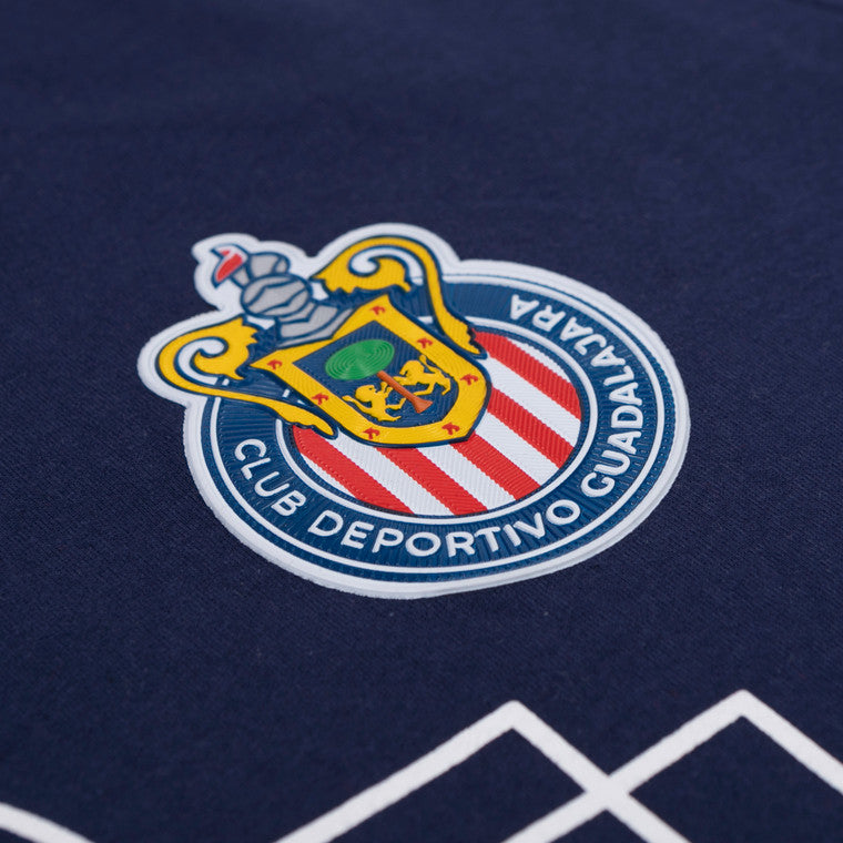 Playera Letras Chivas Azul