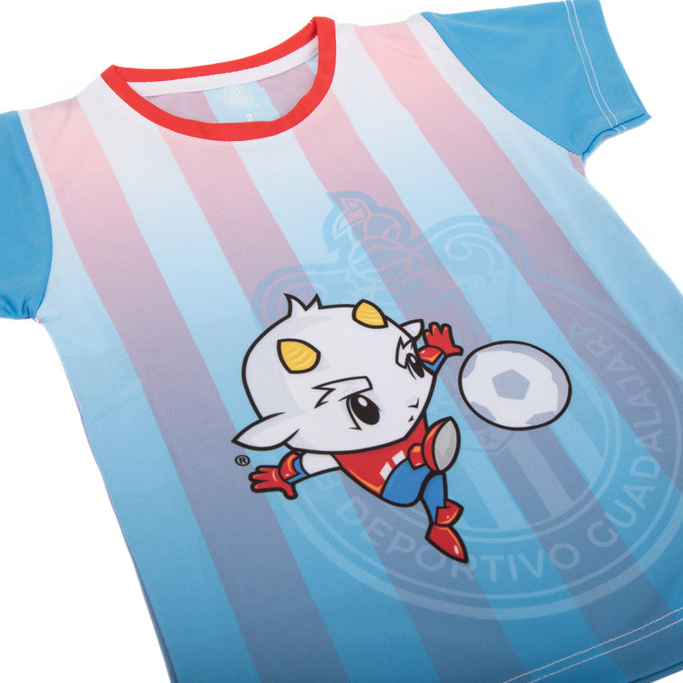 Playera Bebé Azul Degradado Chivito