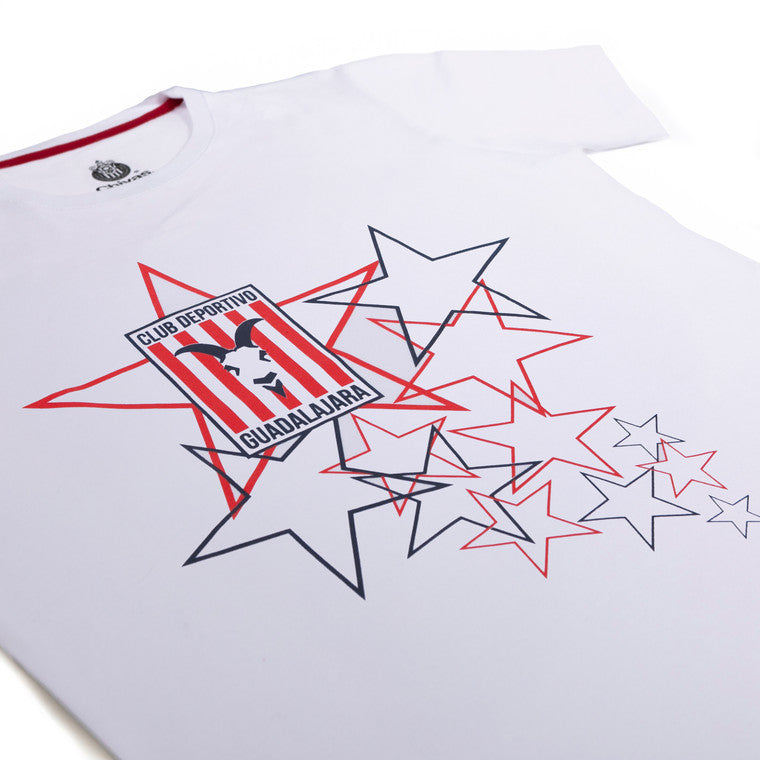 Playera Blanca Estrellas Chivas