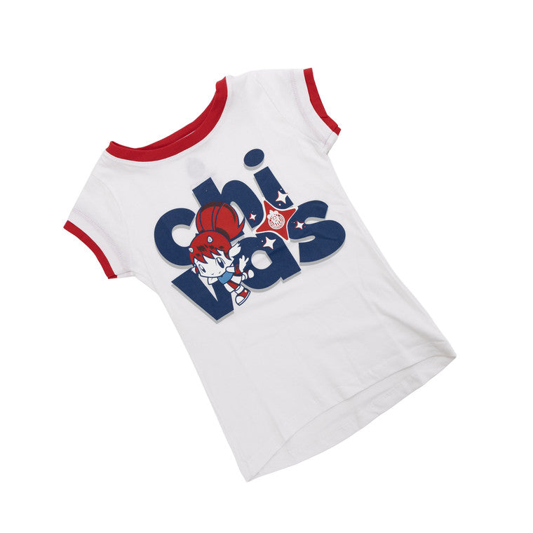Playera Blanca Chivita Letras Para Niña