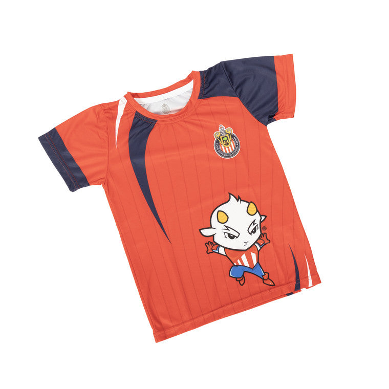 Playera Roja Con Azul Chivito Acción