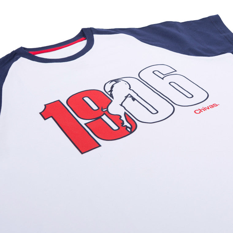 Playera Combinada Azul Y Blanco 1906 Chivas