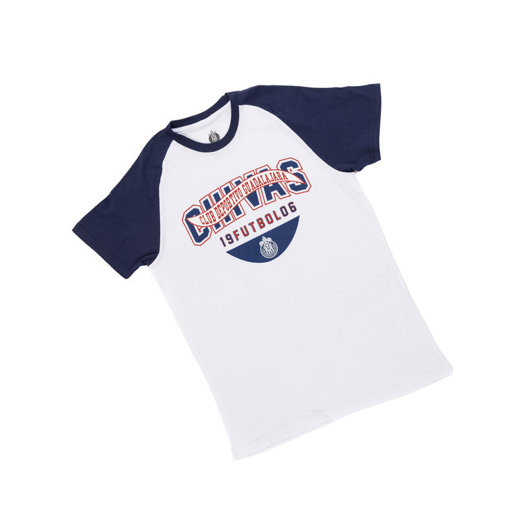 Playera Combinada Blanco Y Azul 1906 Fut Chivas