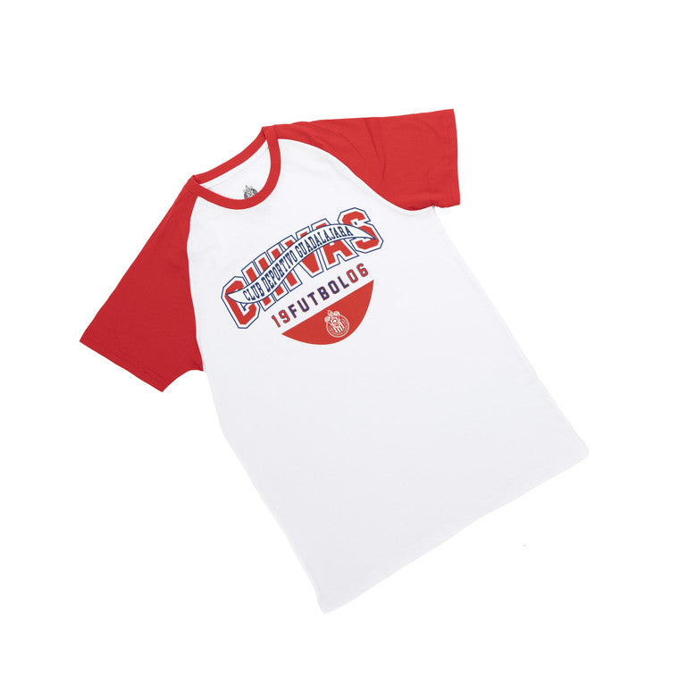 Playera Combinada Blanco Y Rojo 1906 Fut Chivas