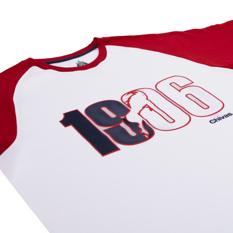 Playera Combinada Rojo Y Blanco 1906 Chivas