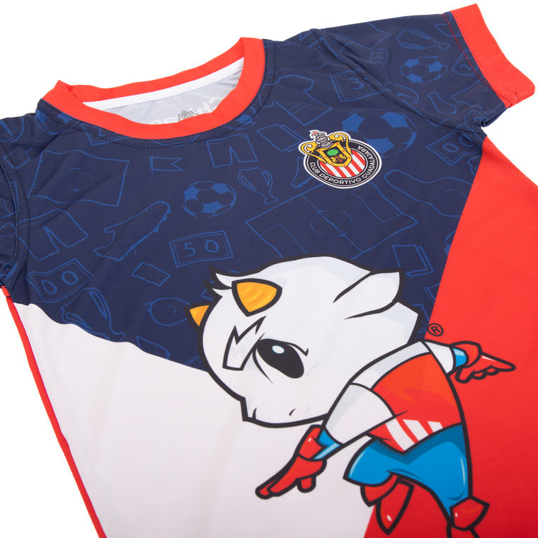 Playera Tricolor Chivito Fut Para Niño