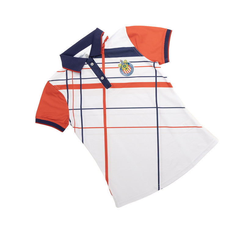 Polo Dama Líneas Escudo Chivas