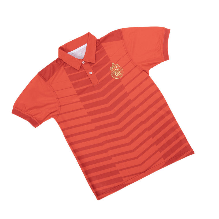 Polo Roja Texturas Aplicación Especial Escudo Monocromático