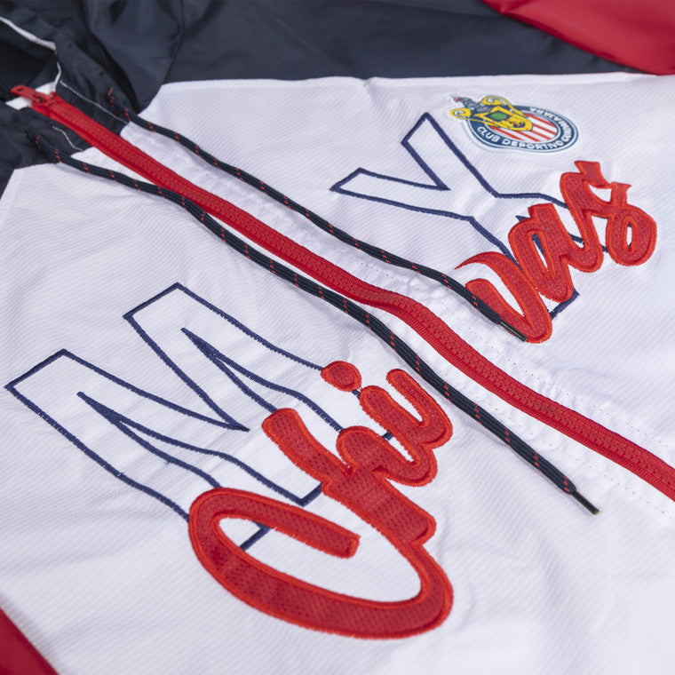 Chamarra Rompevientos Mx Chivas Con Aplicación Escudo Chivas