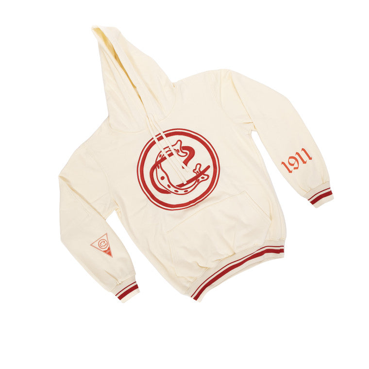 Sudadera Paja Con Rojo Escudo Bordado Retro 1911 Chivas