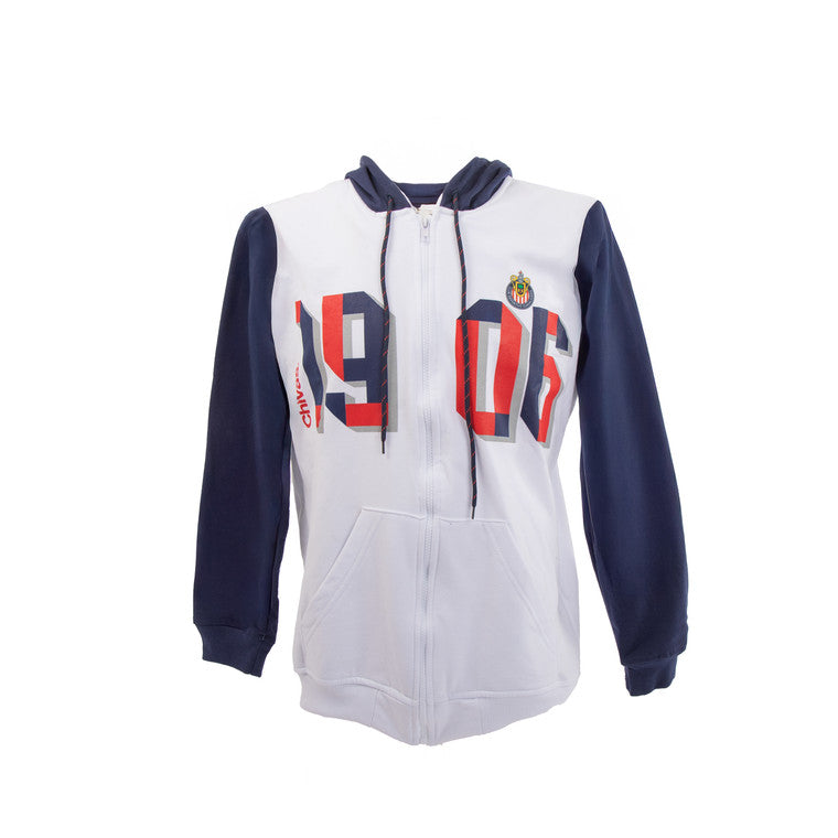 Chamarra Combinada Azul Y Blanco 1906 Chivas