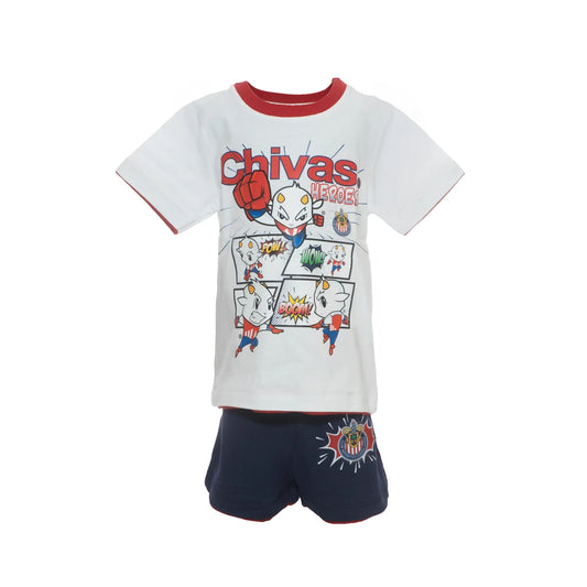 Conjunto Con Short Comics Chivas Para Bebé - Fanáticos de Chivas