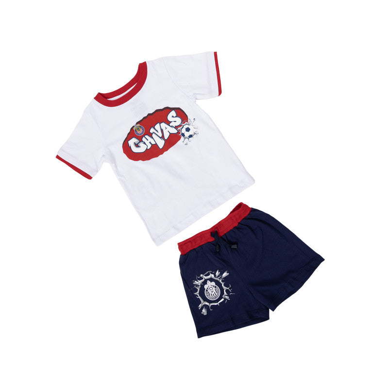 Conj Short Estrellado Bebé Ke39