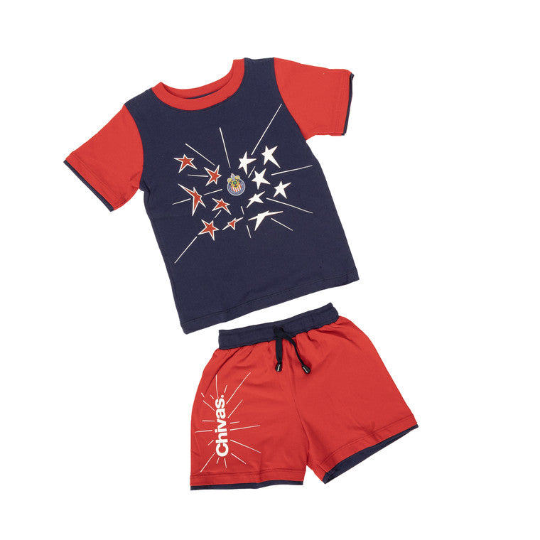 Conjunto Con Short Estrellas Para Bebé