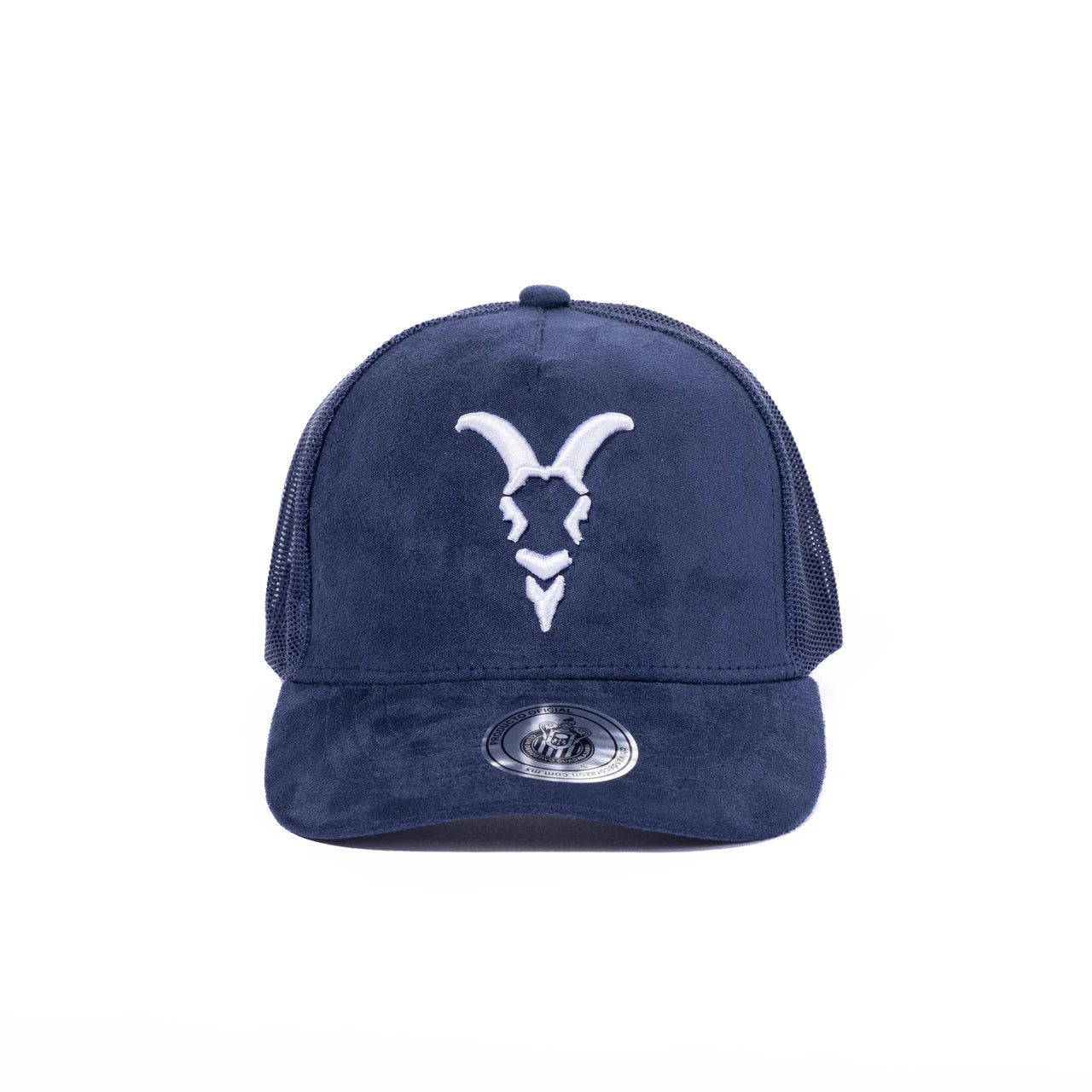 Gorra Gamuza Malla Azul Chivita Retro Bordada