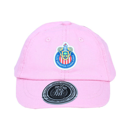 Gorra Lisa Rosa Escudo Chivas Para Bebés