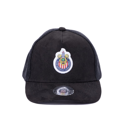 Gorra Gazuma Y Malla Negra Escudo Chivas