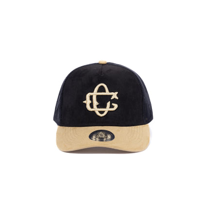 Gorra Gamuza Y Malla Negra Con Camel Escudo Retro Centenario