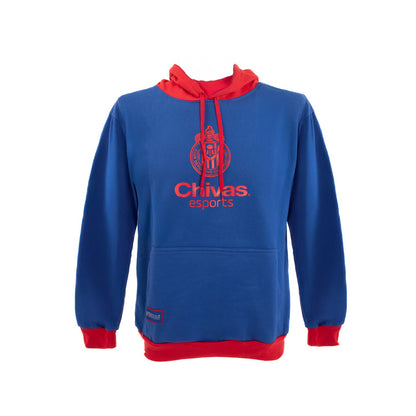Hoodie Combinada Azul Y Roja Esports