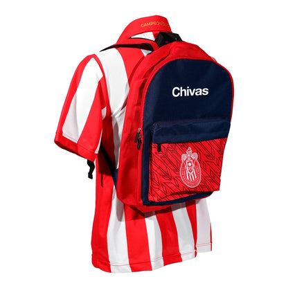 Mochila Chivas Escudo Monocromático Blanco