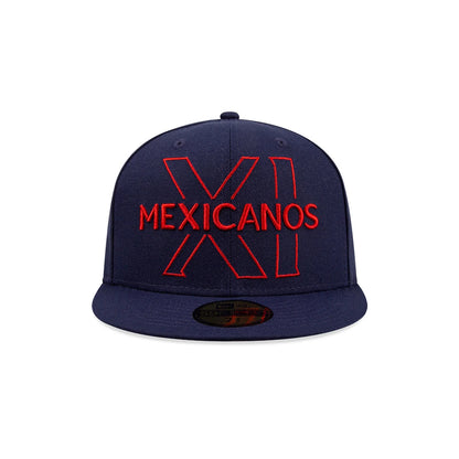 Gorra Logo Mexicanos Azul Plana New Era