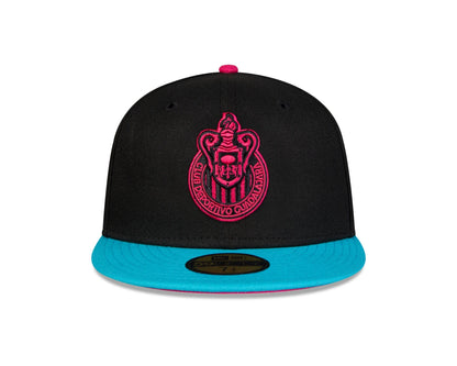 Gorra Cyber Combinada Esc. Monocromático Cerrada Chivas New Era