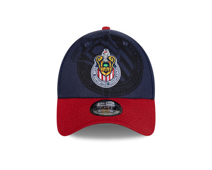 Gorra Combinada Rojo Y Azul Doble Escudo Chivas New Era