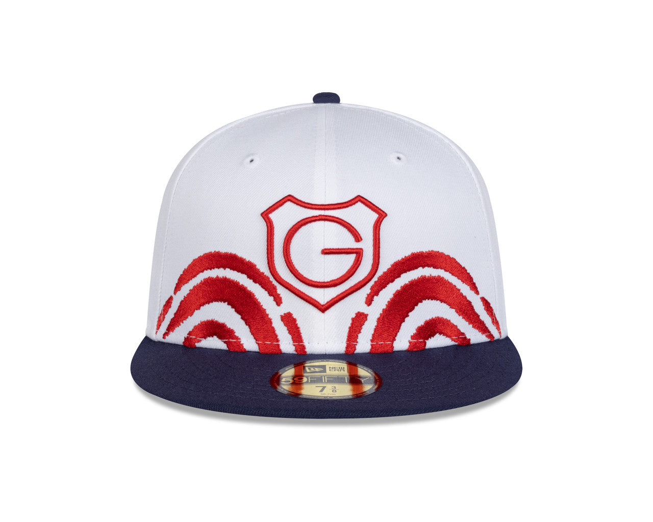 Gorra Azul Y Rojo Visera Plana Escudo Retro New Era