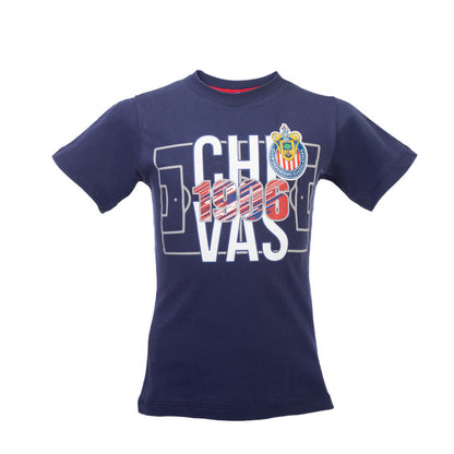 Playera Cancha Chivas 1906 Azul Niño