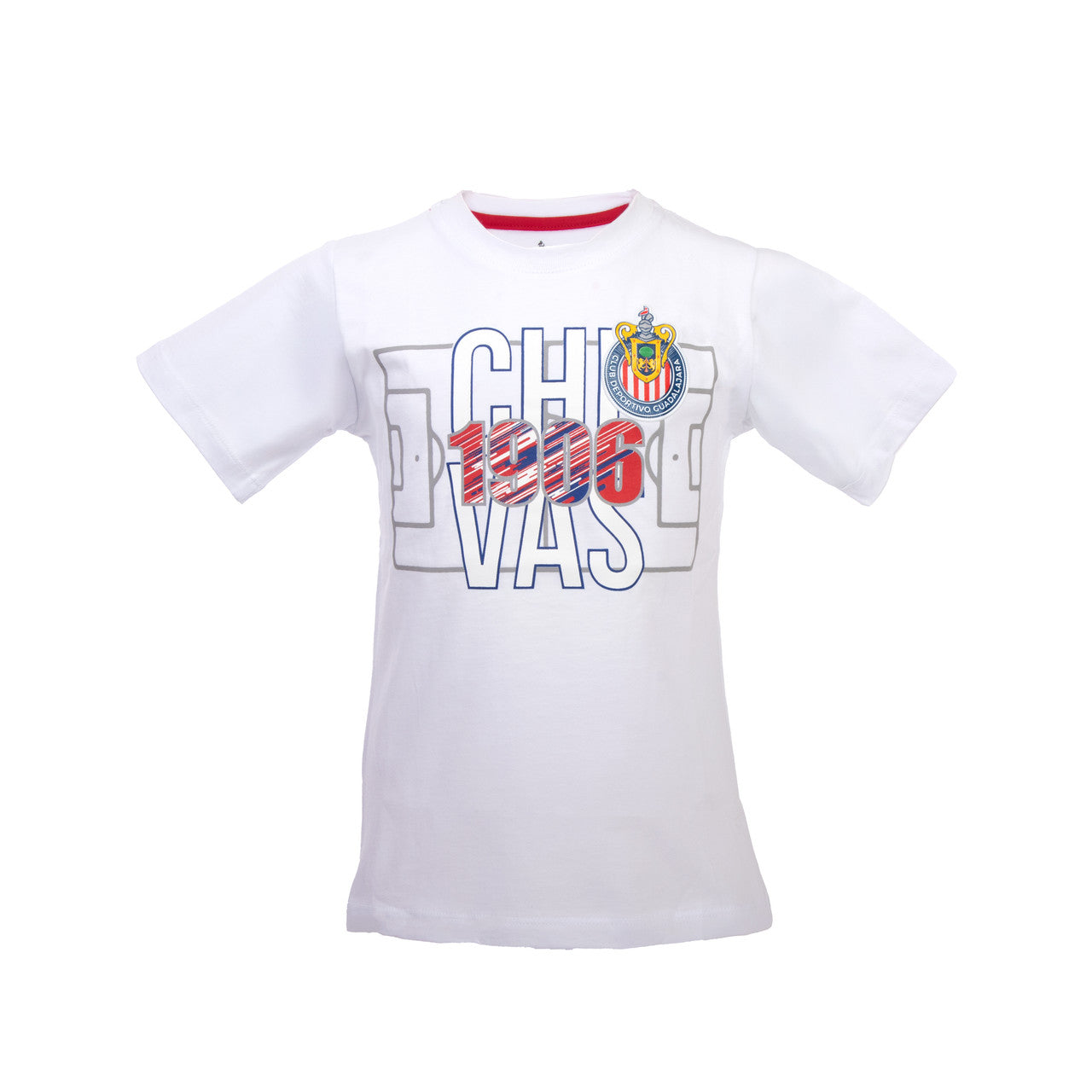 Playera Cancha Chivas 1906 Blanca Niño