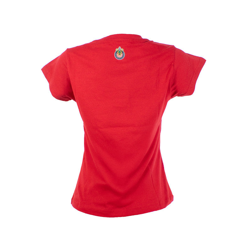 Playera Chivas Corazón Roja Mujer