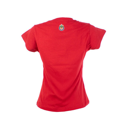 Playera Chivas Corazón Roja Mujer