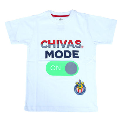 Playera Chivas Mode On Blanca Niño