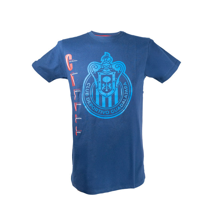 Playera Chivas Vertical Azul