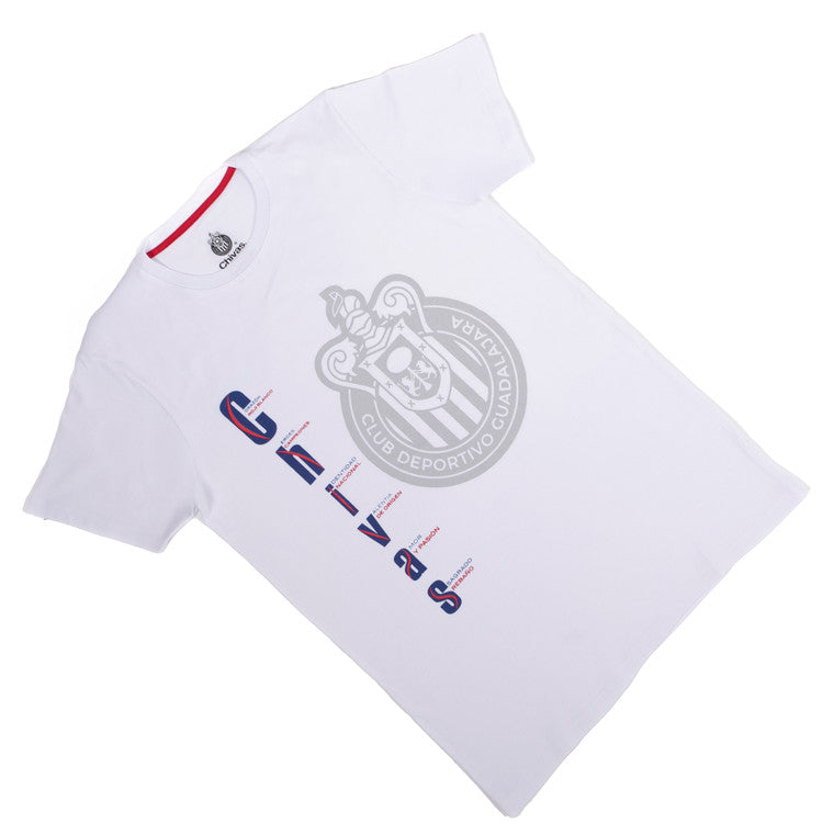 Playera Chivas Vertical Blanca