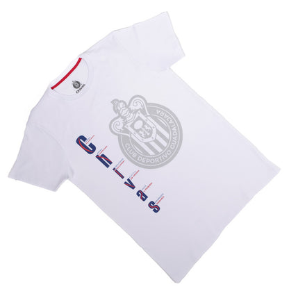 Playera Chivas Vertical Blanca
