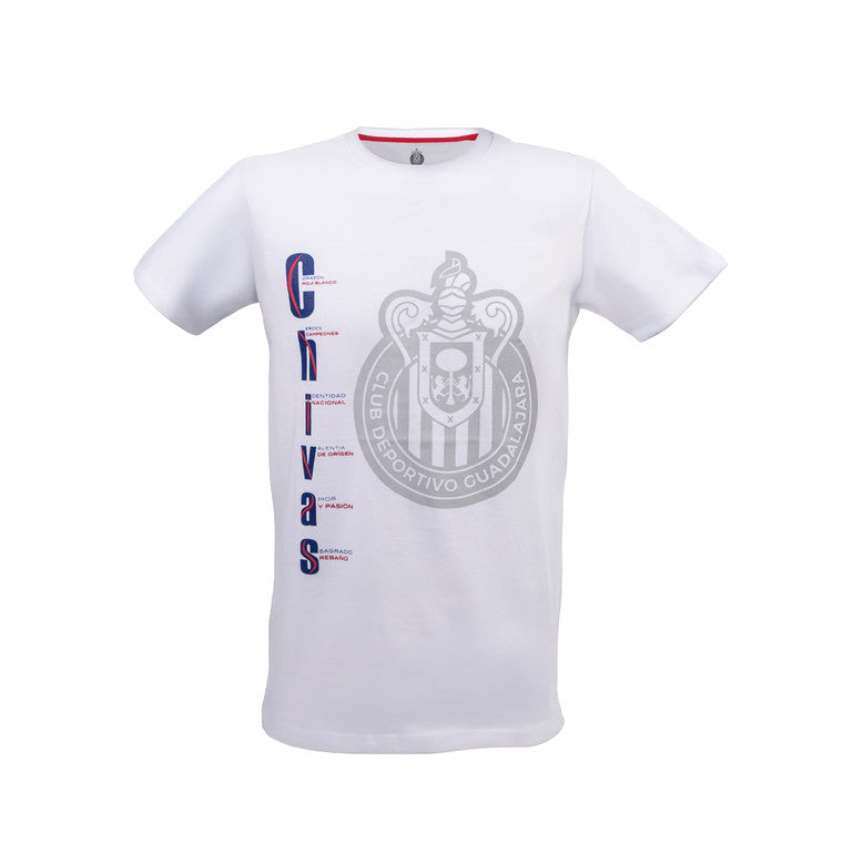 Playera Chivas Vertical Blanca