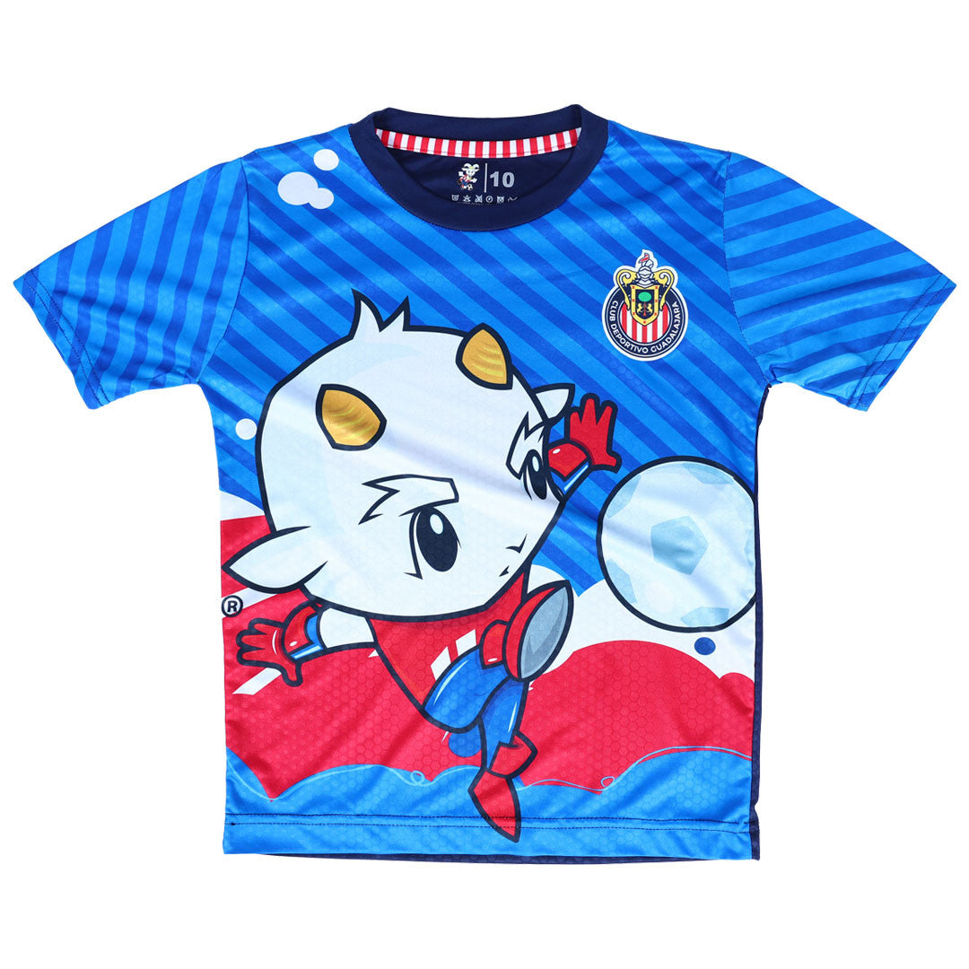 Playera Azul Chivito Textura Bebés