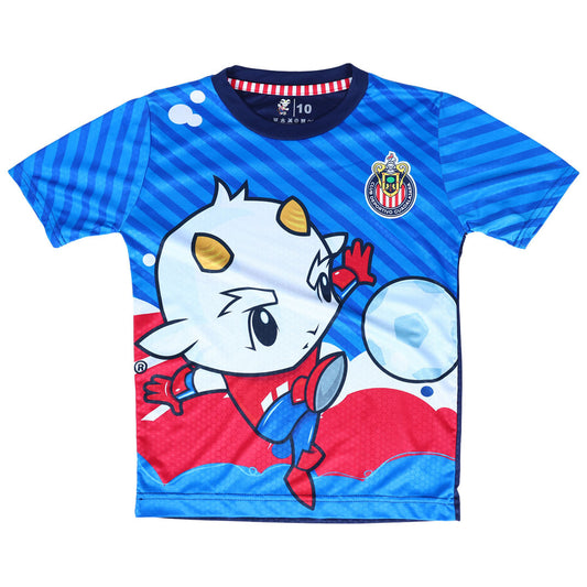 Playera Azul Chivito Textura Bebés