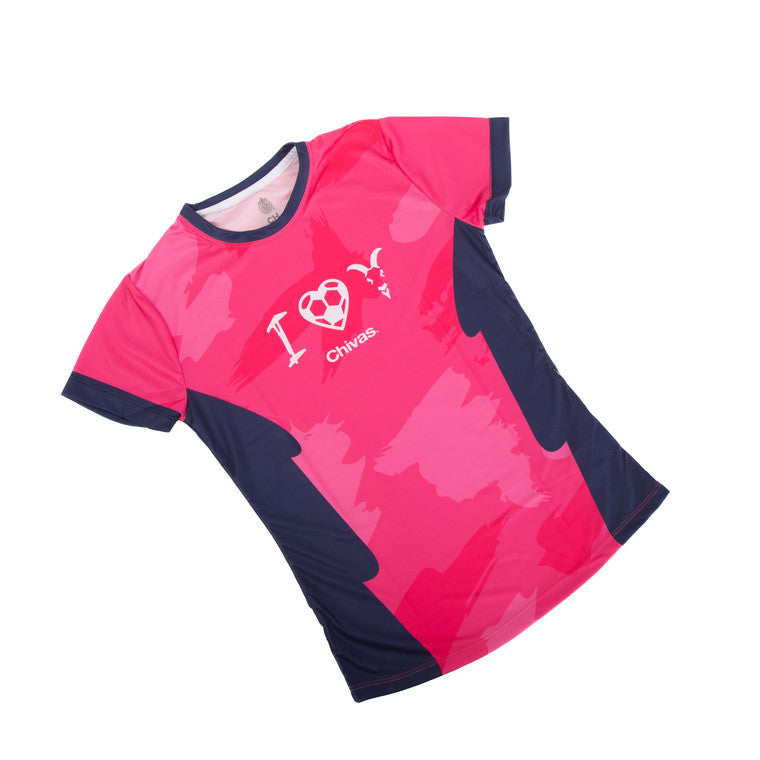 Playera Fiusha Para Dama Love Chivas