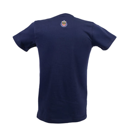 Playera Letras Chivas Azul