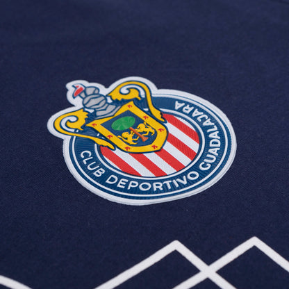 Playera Letras Chivas Azul