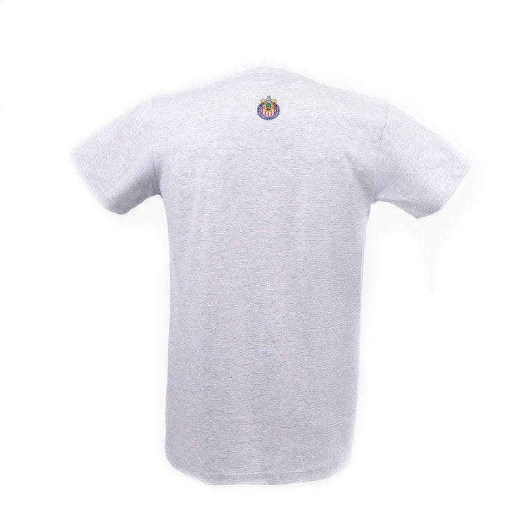 Playera Letras Chivas Gris Jaspe