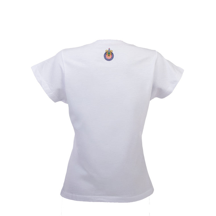 Playera Sello Chivas Blanca Mujer