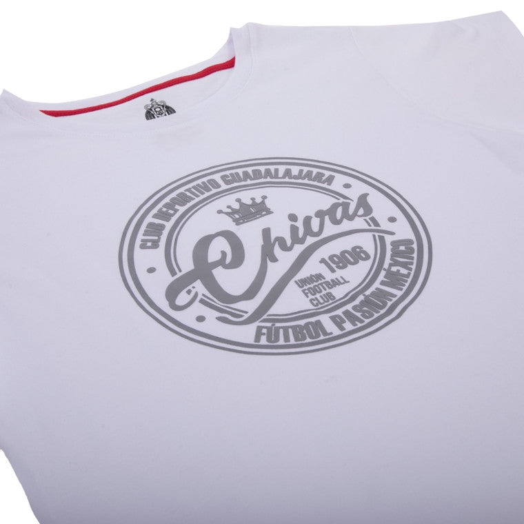Playera Sello Chivas Blanca Mujer